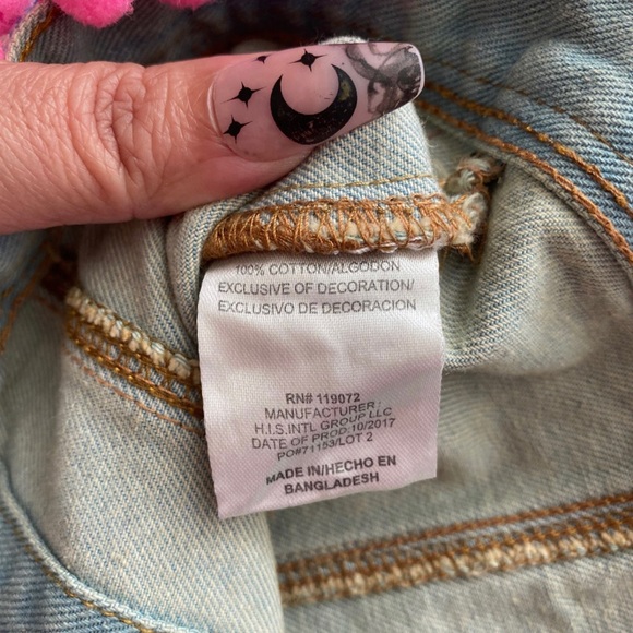 Self esteem Girl Toddler Denim Vest Jacket Blue Light Wash  Front Pockets Size 4 - Picture 7 of 7